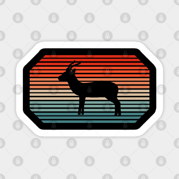 Retro Gazelle Wildlife Lover Africa Safari Print Sticker by FindYourFavouriteDesign